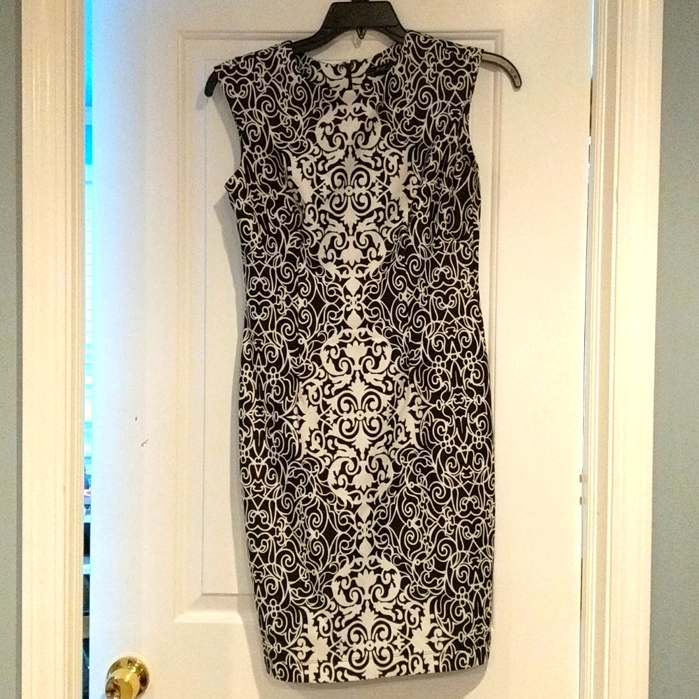 2/$20 R & K Black and White Sleeveless Dress